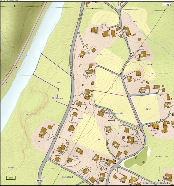 Kart over eiendommen Galleribilde