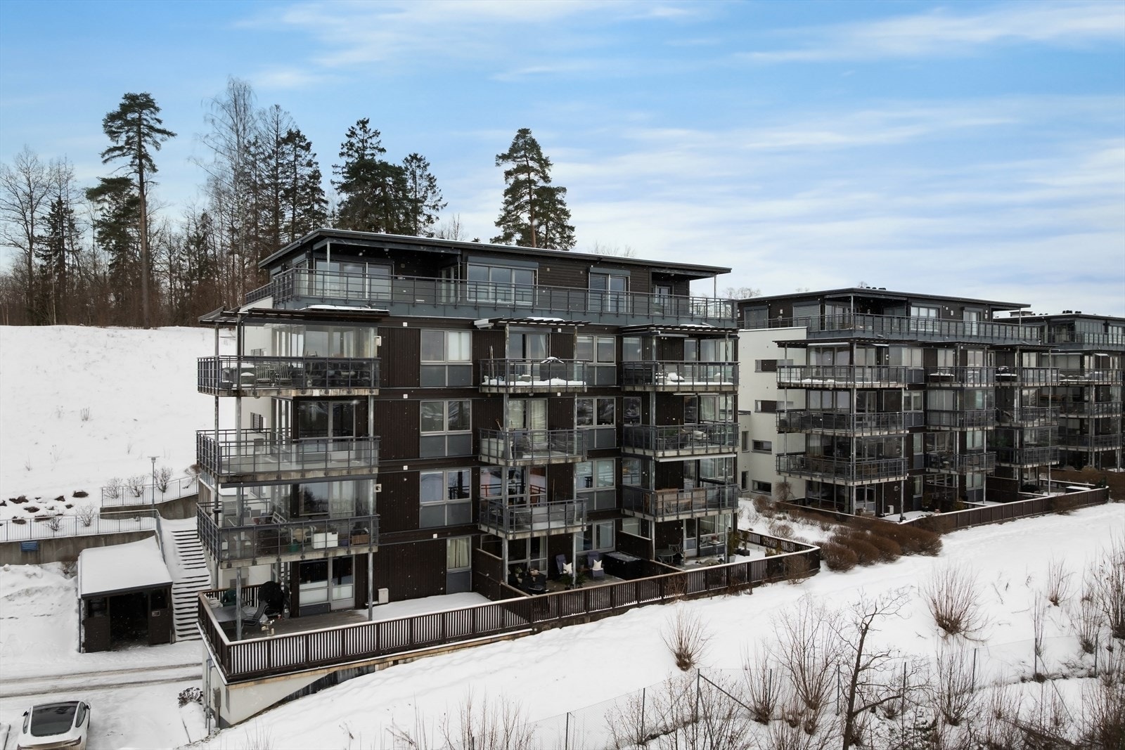 Boligområdet er tilbaketrukket, skjermet og bilfritt. Galleribilde