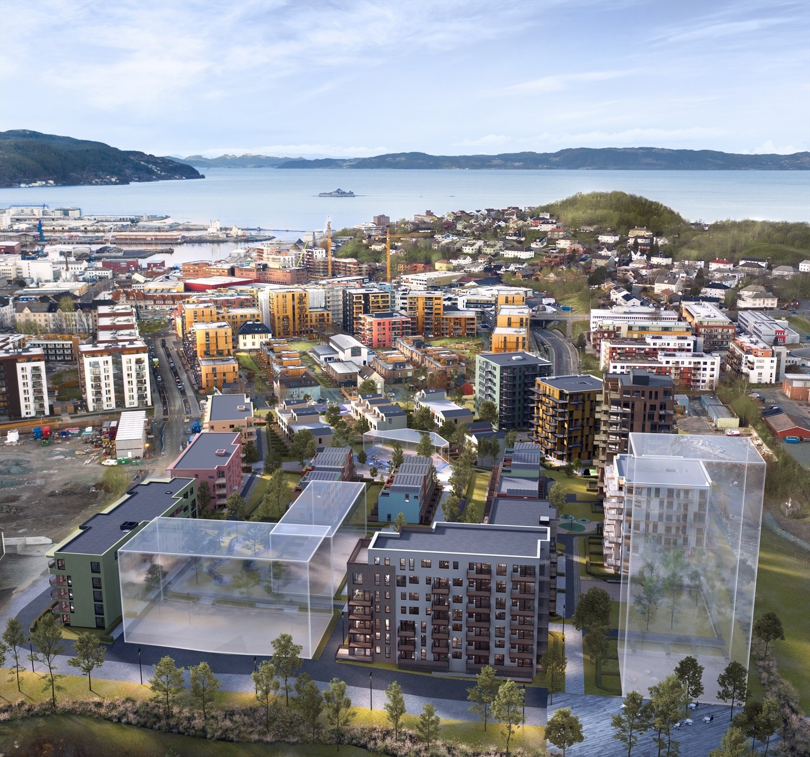 Oversiktsbilde med bygget illustrert Galleribilde