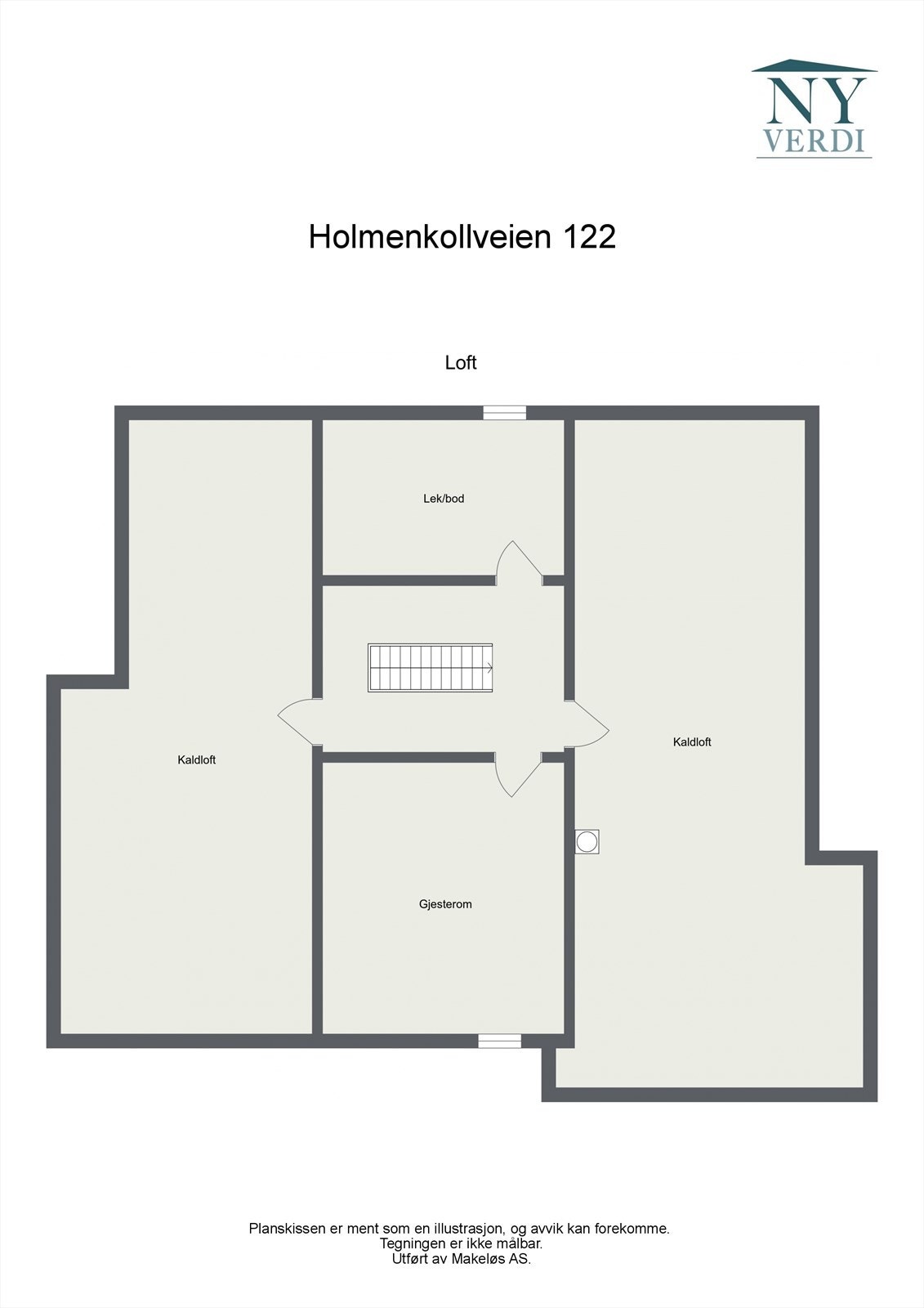 Plantegning loft. Galleribilde