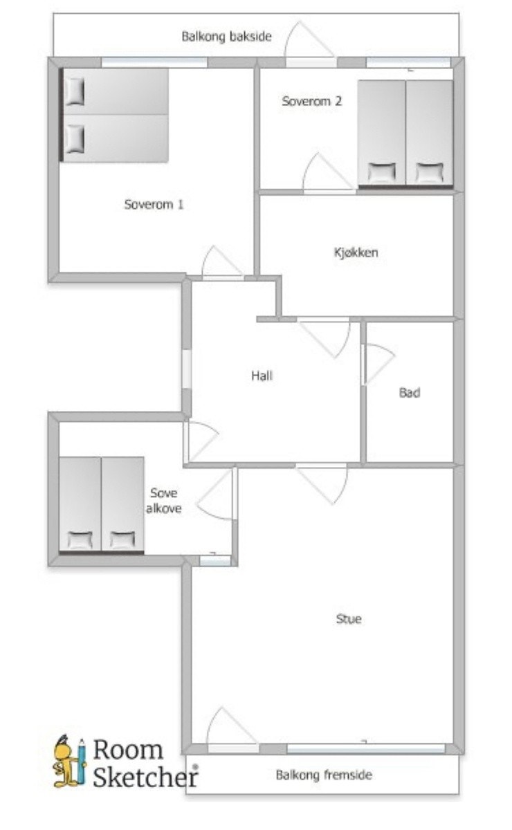 Plantegning kun til illustrasjon Galleribilde