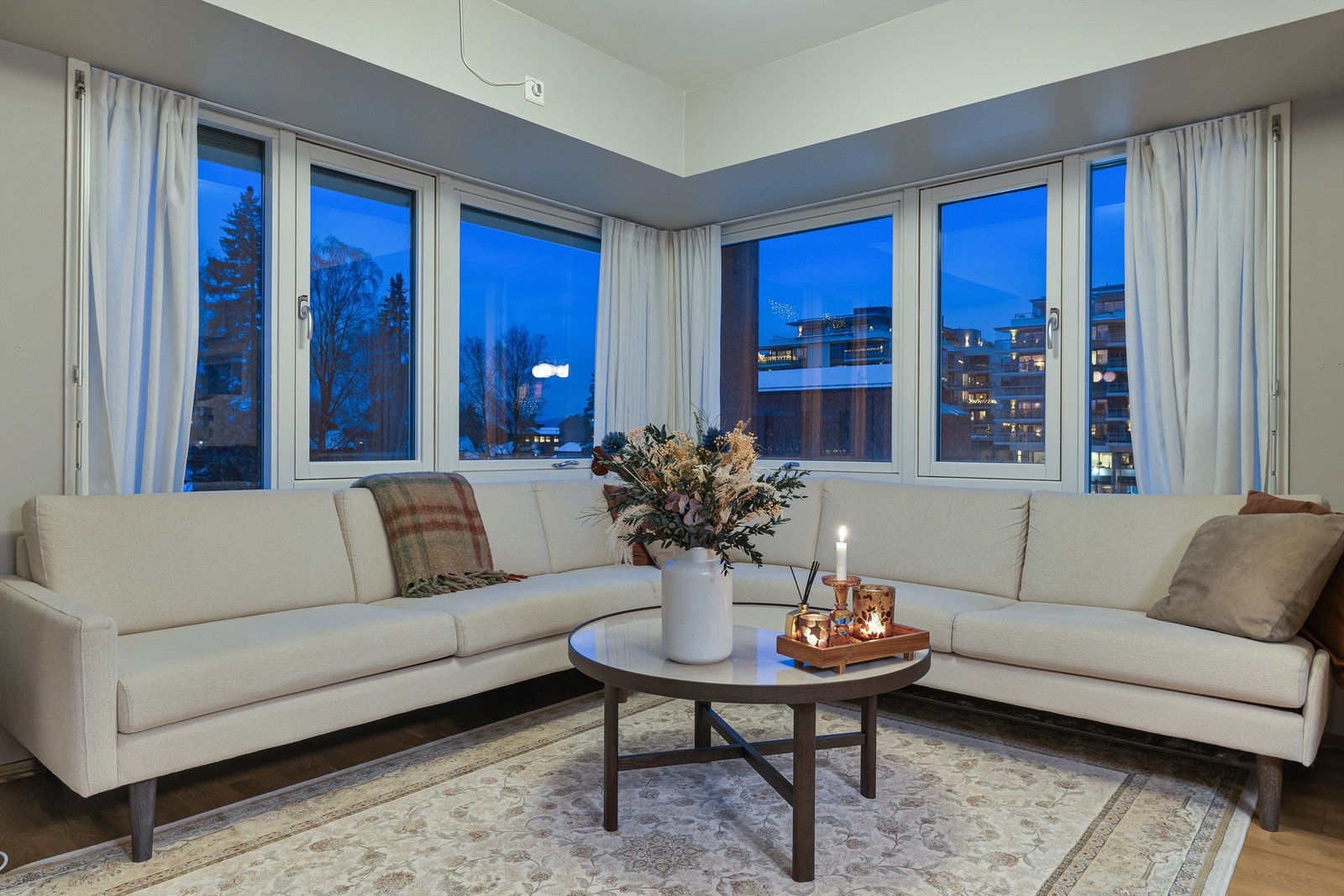 Til tross for den svært sentrale beliggenheten er leiligheten godt skjermet for støy. Galleribilde