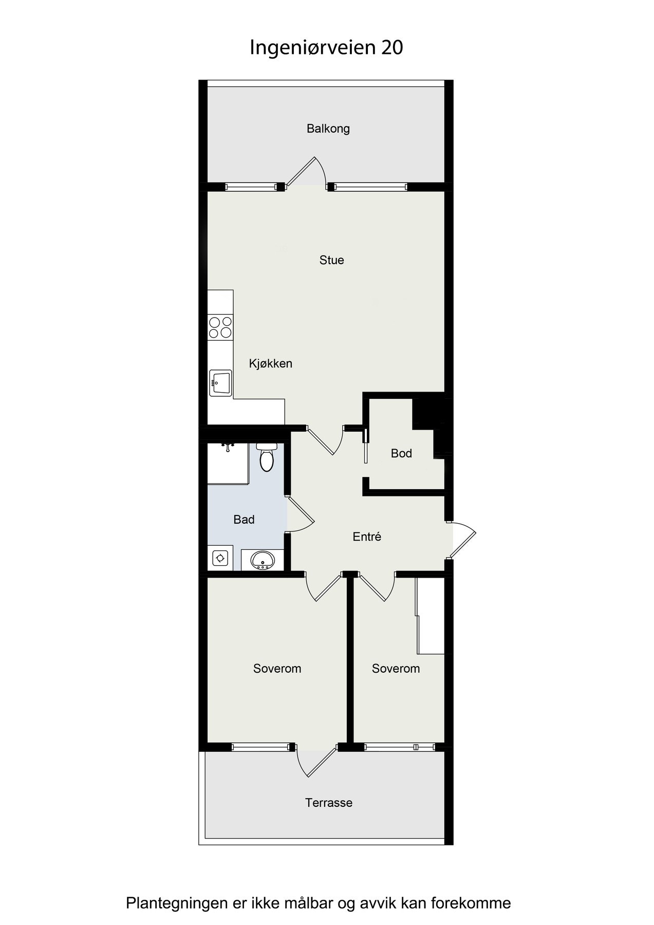 Planskisse - ikke målbar. Avvik kan forekomme. Galleribilde