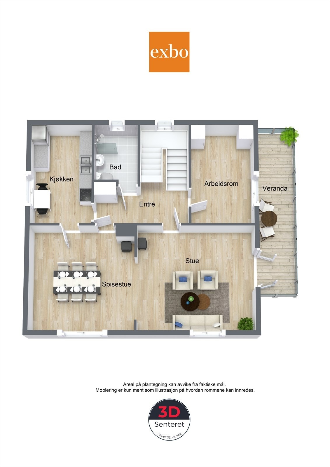 Plantegning 1 etg. Galleribilde