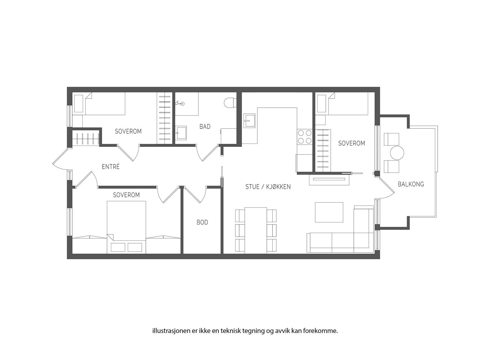 Plantegning 3. etasje Galleribilde