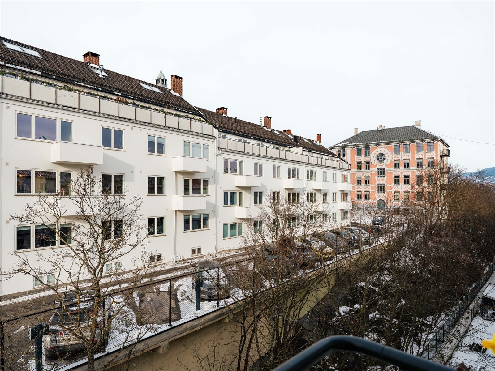 På sommeren blir det svært grønt og frodig i bakgården. Galleribilde