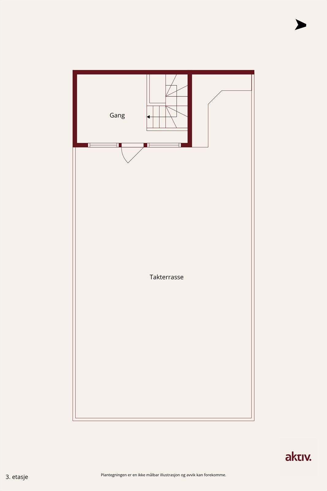 Plantegning tredje etasje Galleribilde