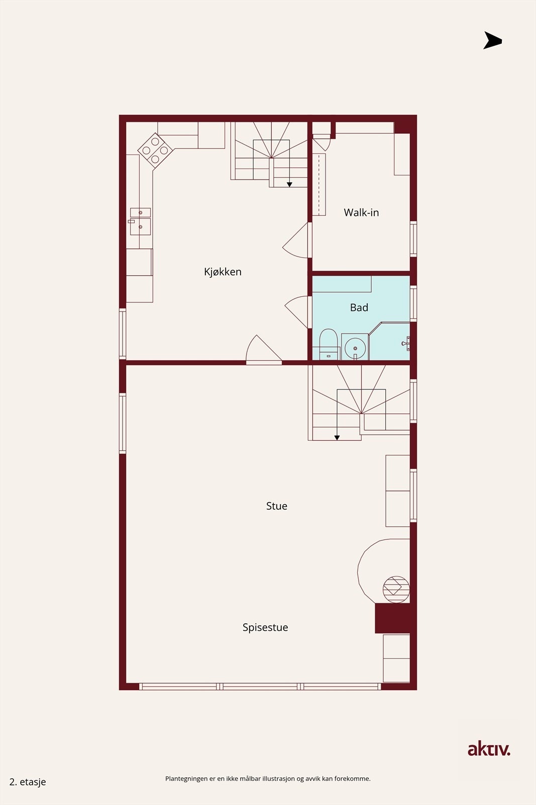 Plantegning andre etasje Galleribilde