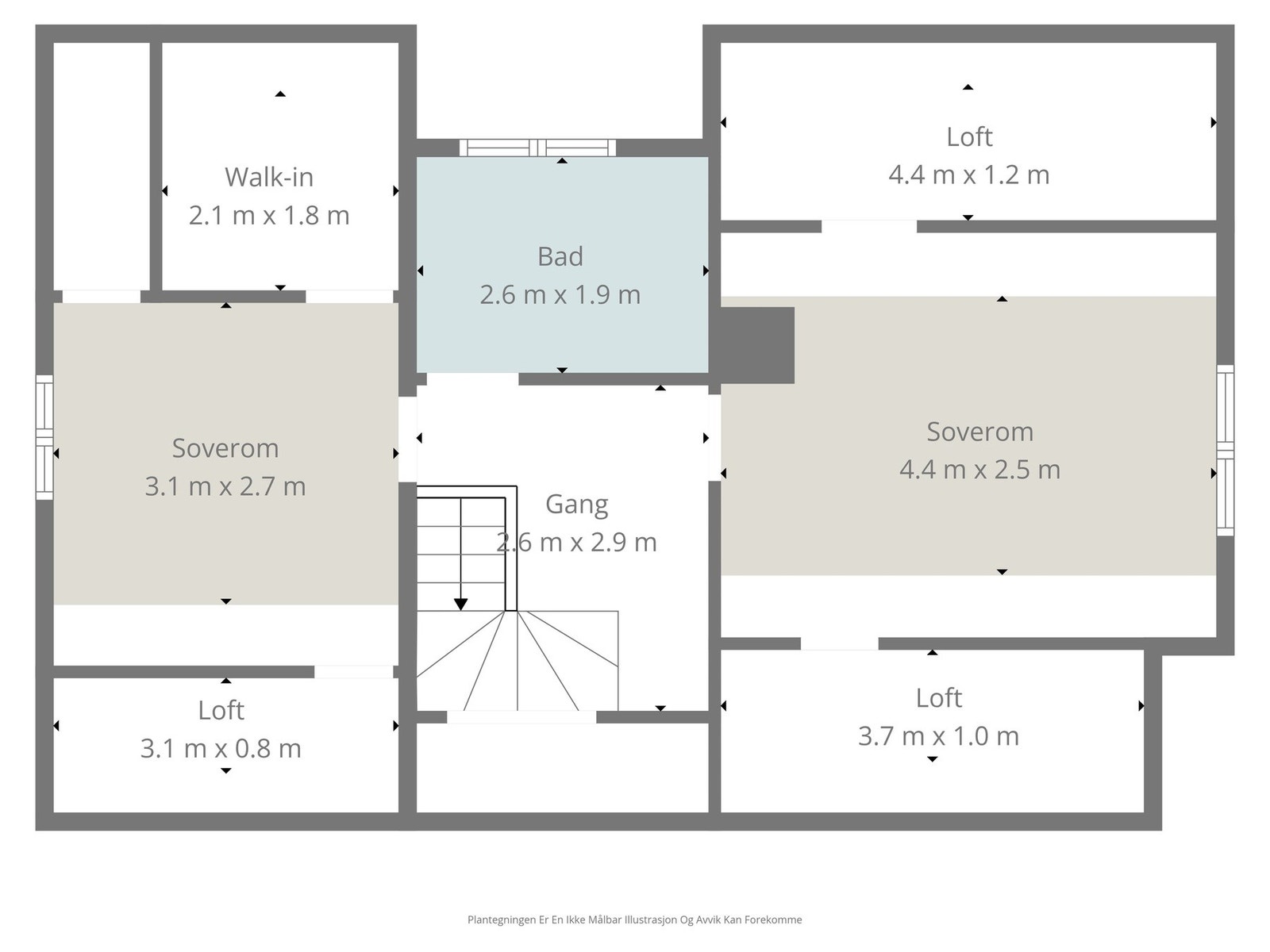 Plantegning loft Galleribilde