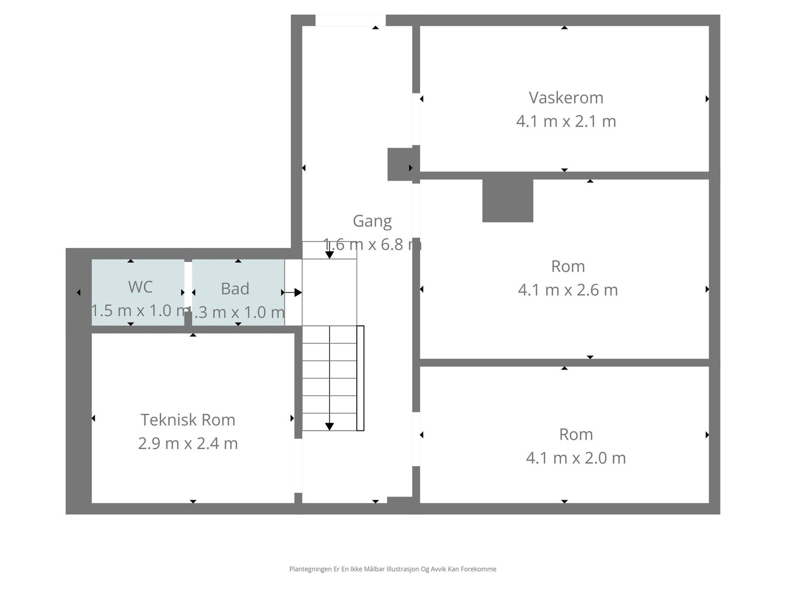 Plantegning kjeller Galleribilde