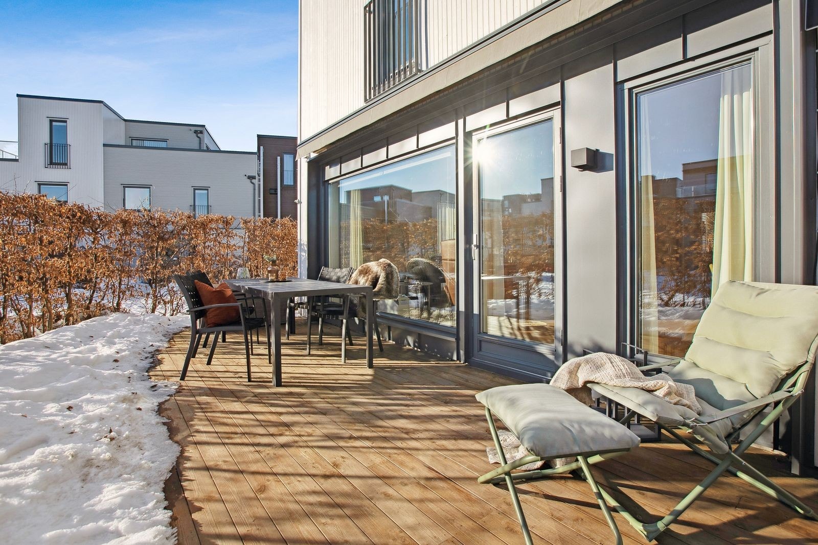 Her kan gode dager i solen nytes når snøen smelter. Galleribilde