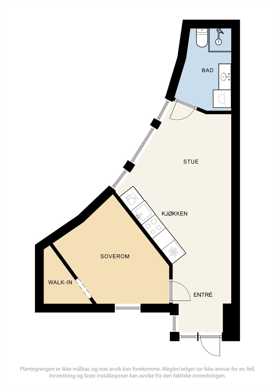 Plantegning - 3. etasje - med heis! Galleribilde