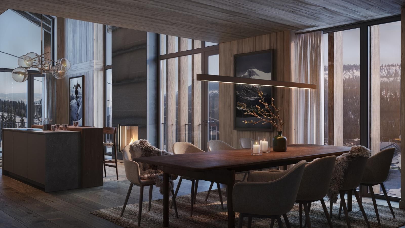 De store vindusflatene skaper helt unik følelse i leilighetene Galleribilde