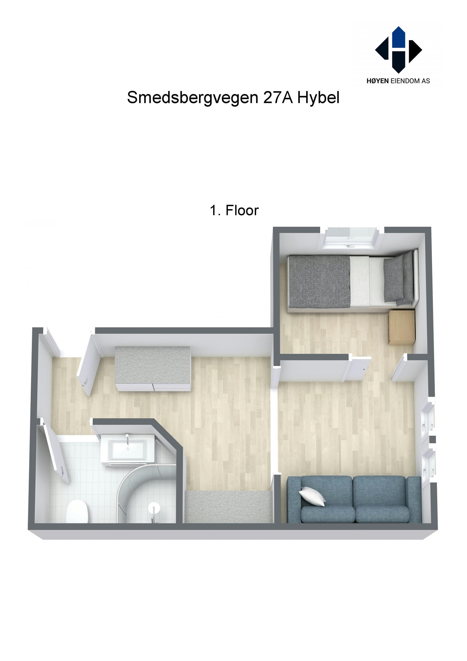 Plantegning 3D Galleribilde