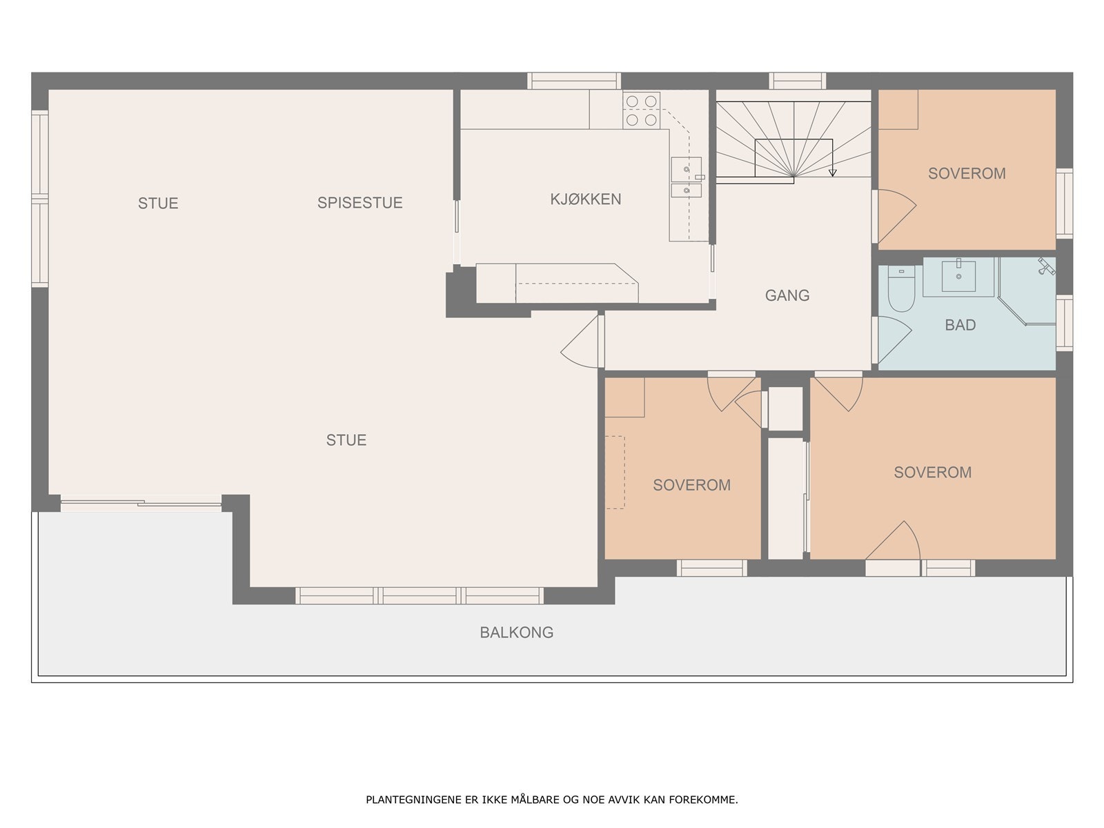 Plantegning hovedetasje Galleribilde
