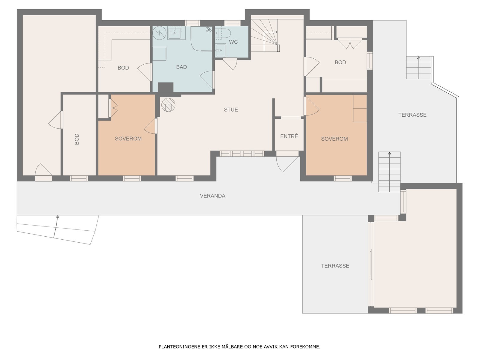 Plantegning underetasje Galleribilde