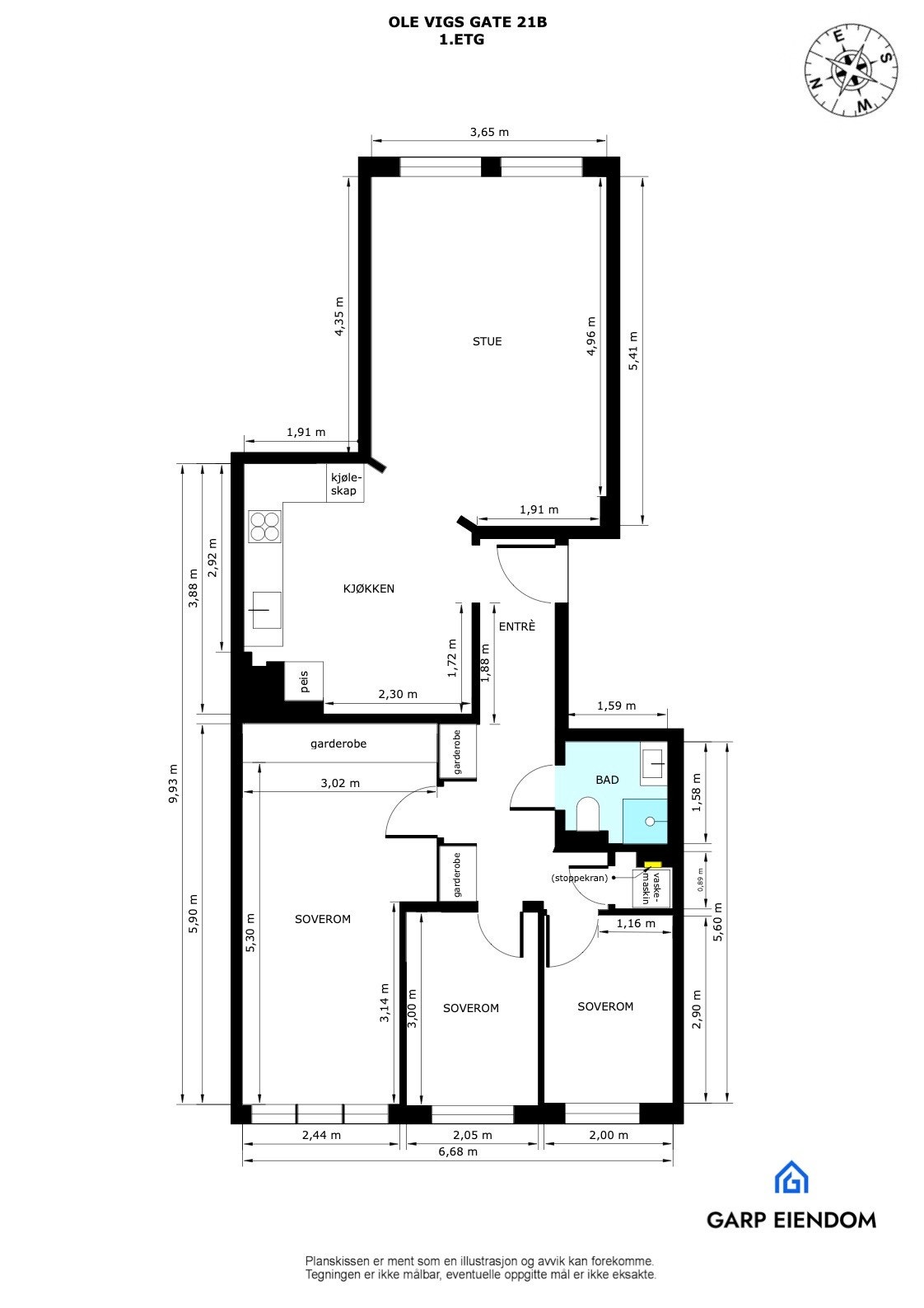 Plantegning Galleribilde