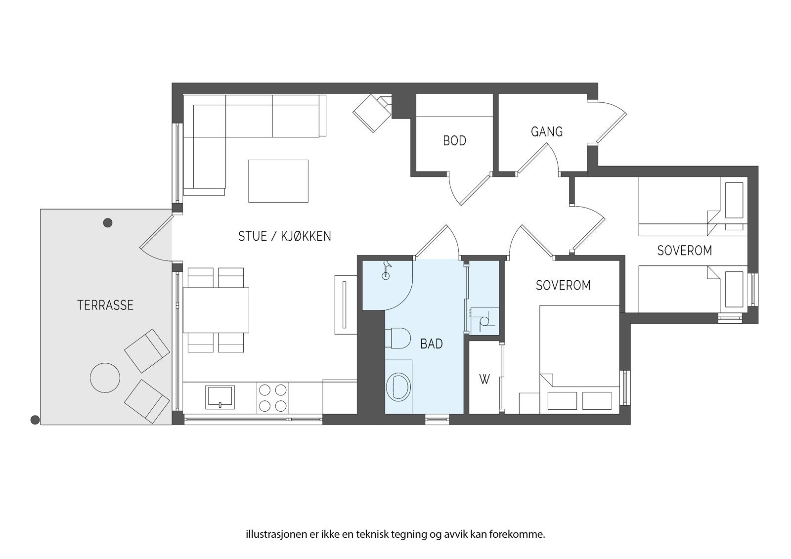 Plantegning 1.etg. Galleribilde