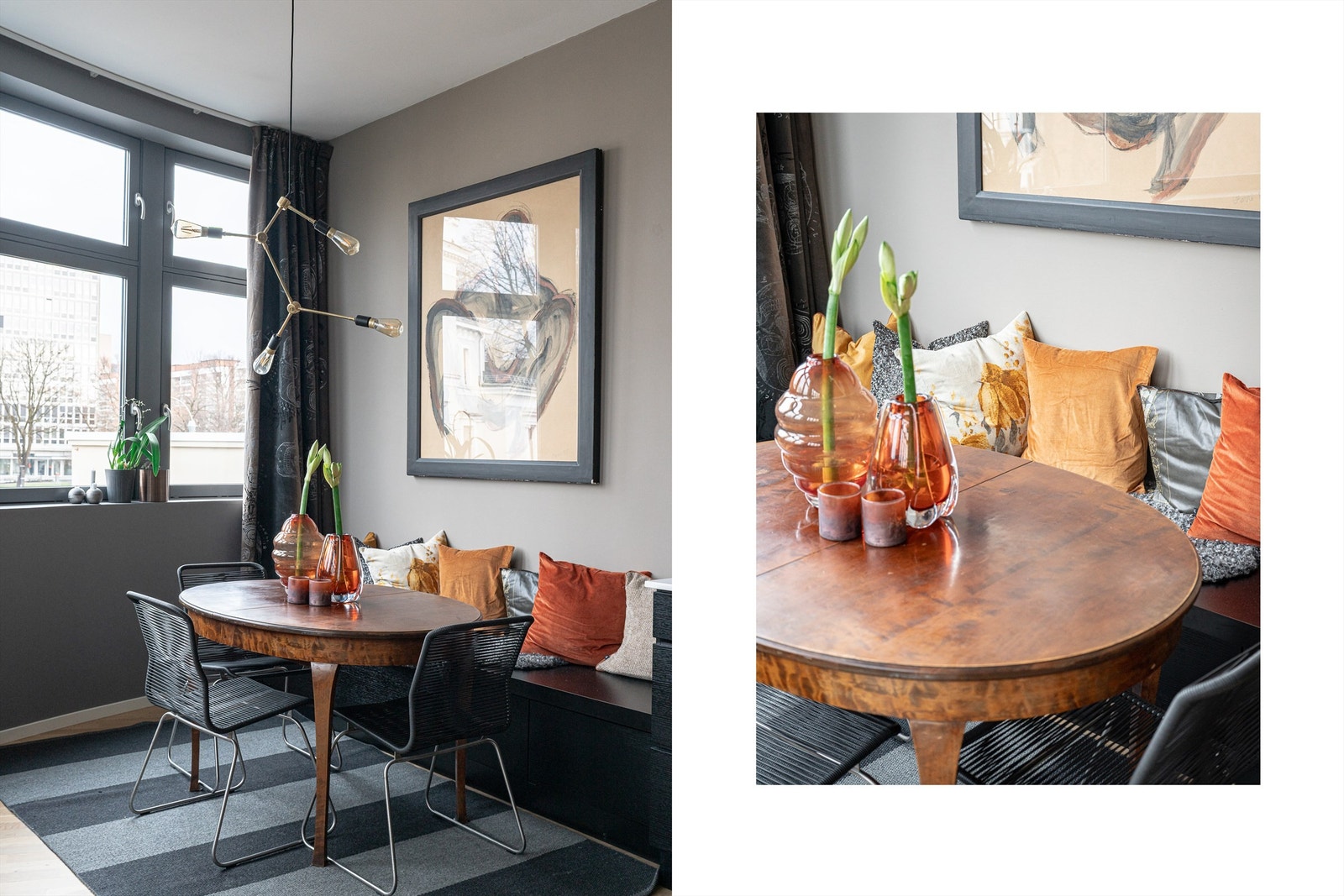 Spisebordet får en naturlig plass i tilknytning til kjøkkenet. Galleribilde