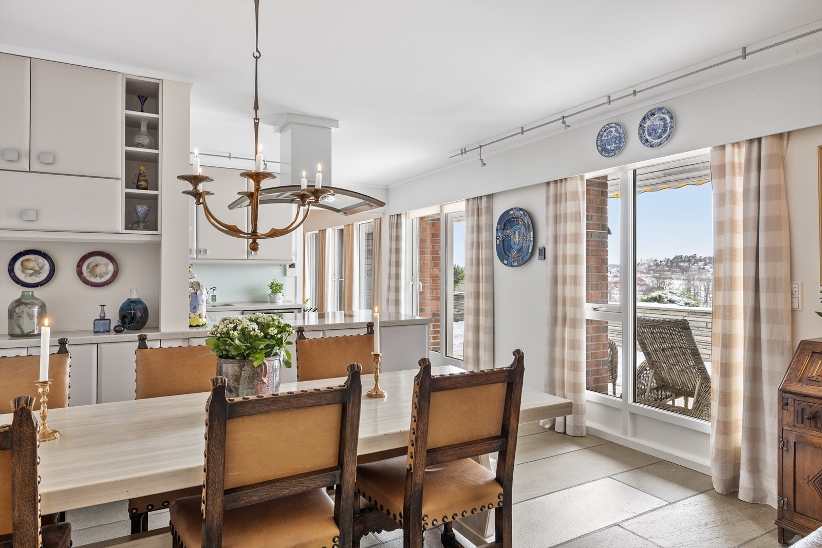 Dette er en sosial løsning når du har gjester over til et måltid. Galleribilde