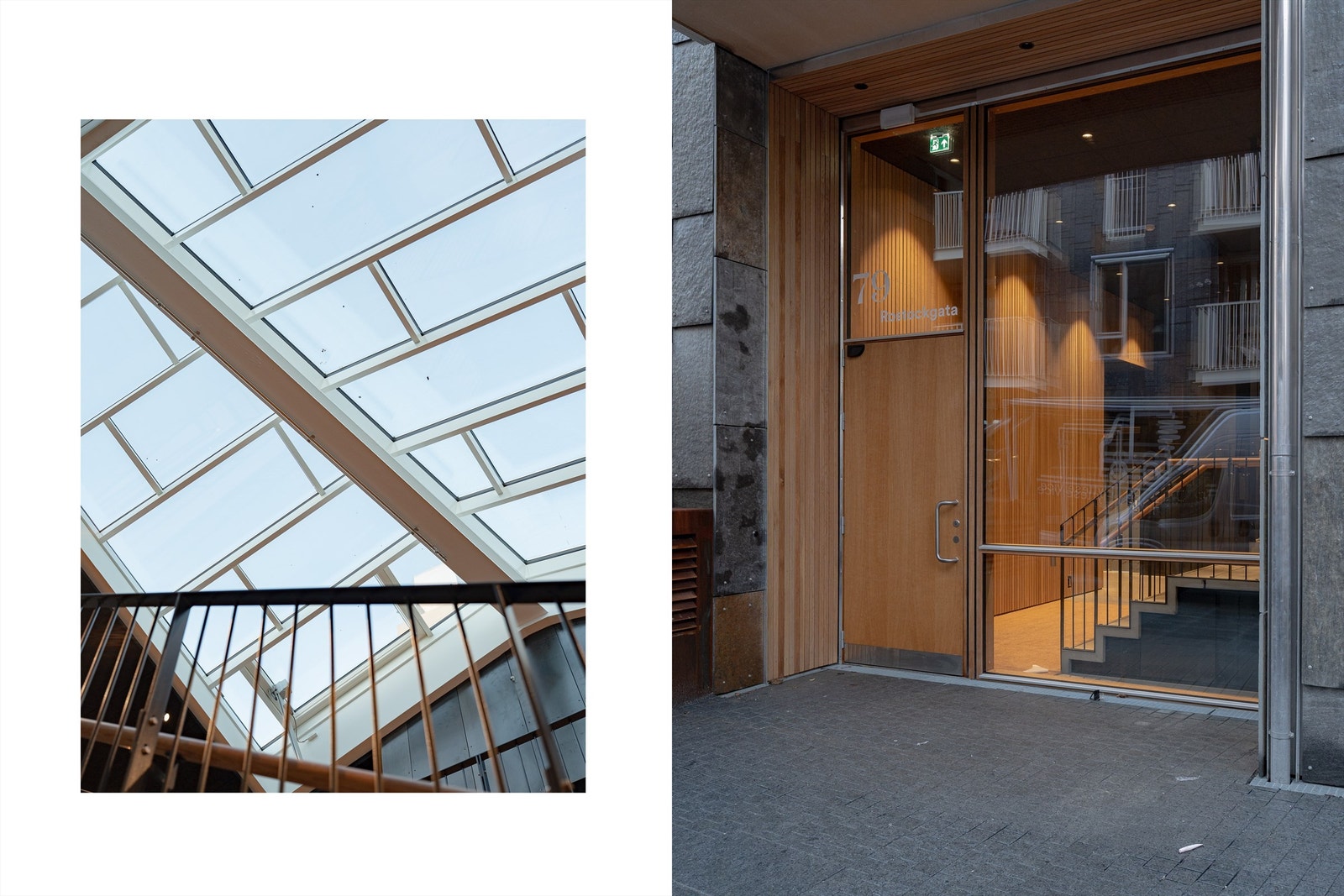 Representativt inngangsparti og takvindu i trapperom - Velkommen hjem til Rostockgata 79!. Galleribilde