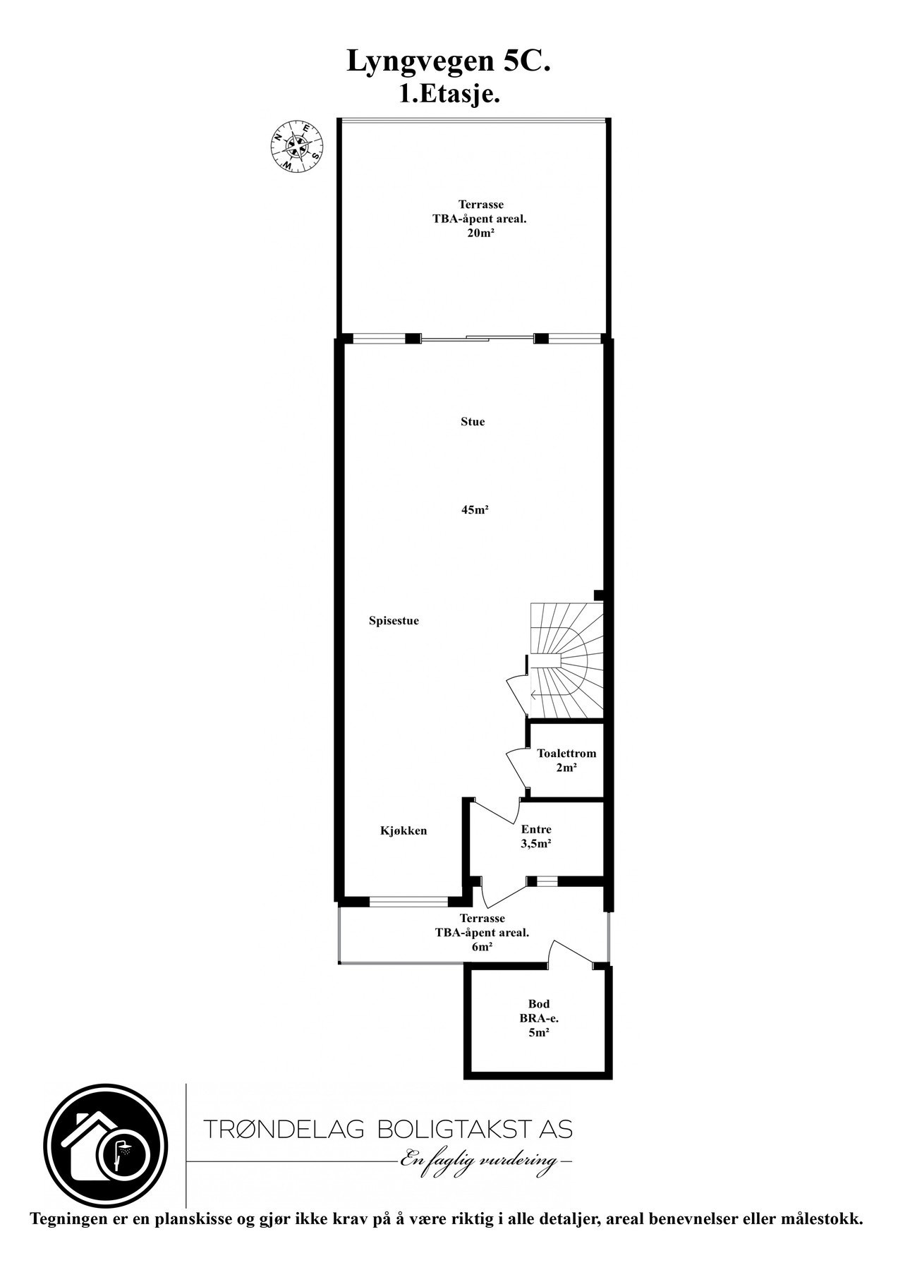 Planskisse 1. etasje. Galleribilde