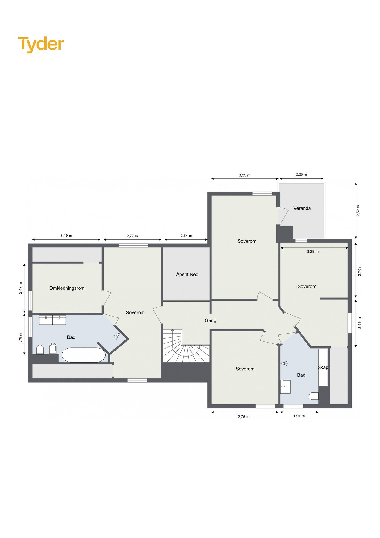 Planskisse 2.etg. Galleribilde