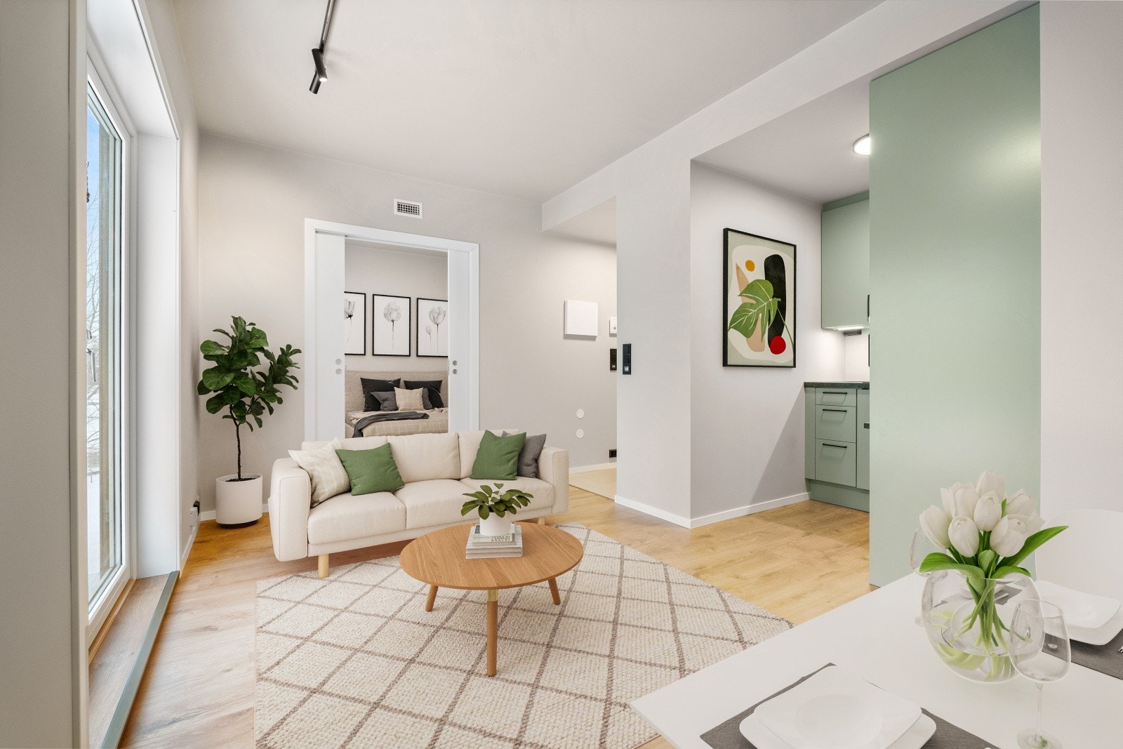 Her har du en lys og moderne 2-roms leilighet med glimrende beliggenhet på attraktive Lilleby. Galleribilde