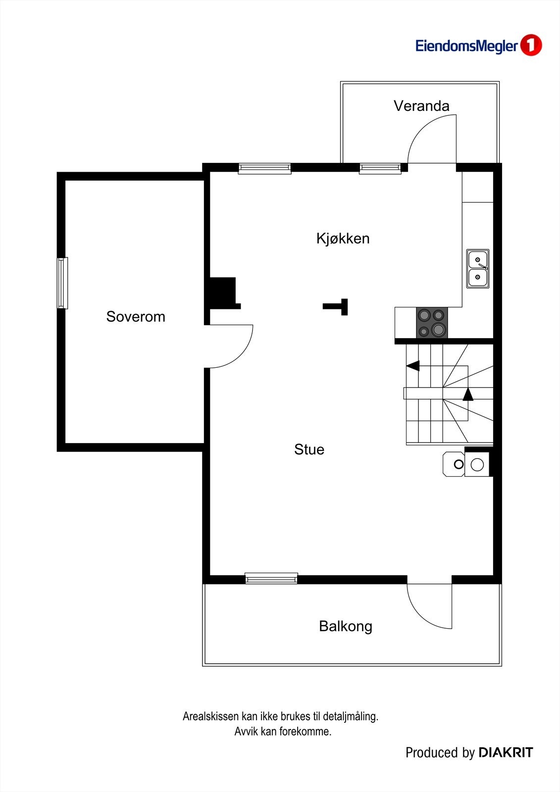 Plantegning 1 etasje. Galleribilde