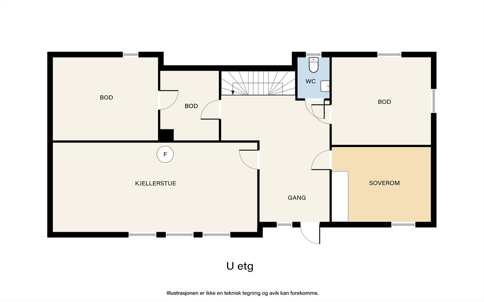 Plantegning underetasje Galleribilde