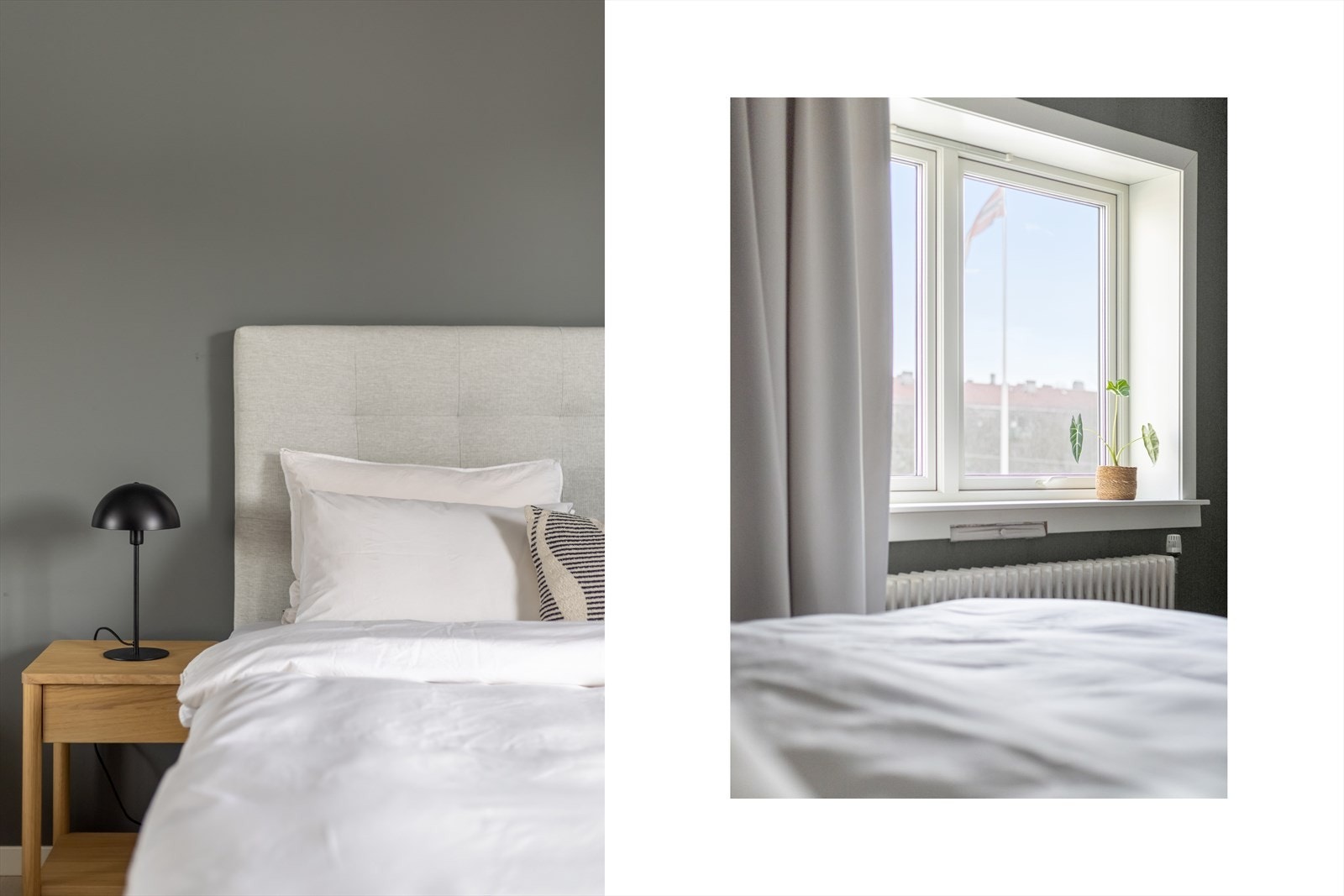 Soverommet vender også mot rolig bakgård. Her er det minimalt med forbipasserende trafikk, og du kan fint ha vinduet åpent uten støyproblematikk. Galleribilde