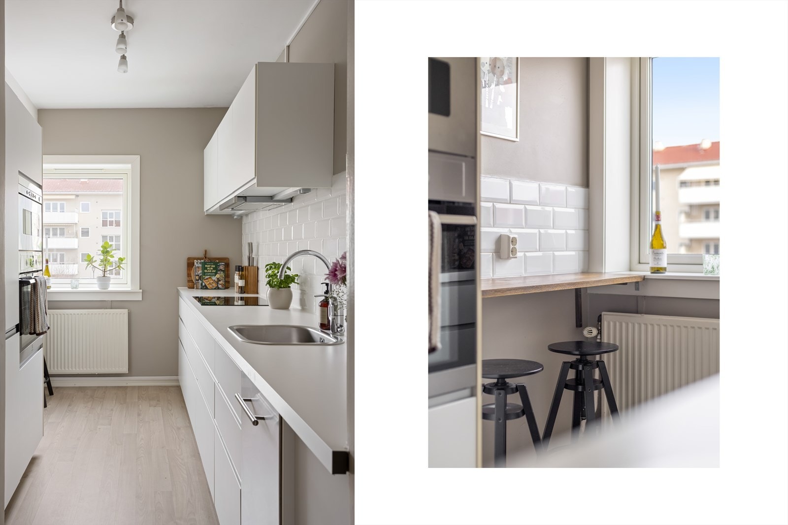 Her kan du både kokkelere og nyte små måltider til utsikten mot bakgården. Krakkene medfølger for øvrig! Galleribilde