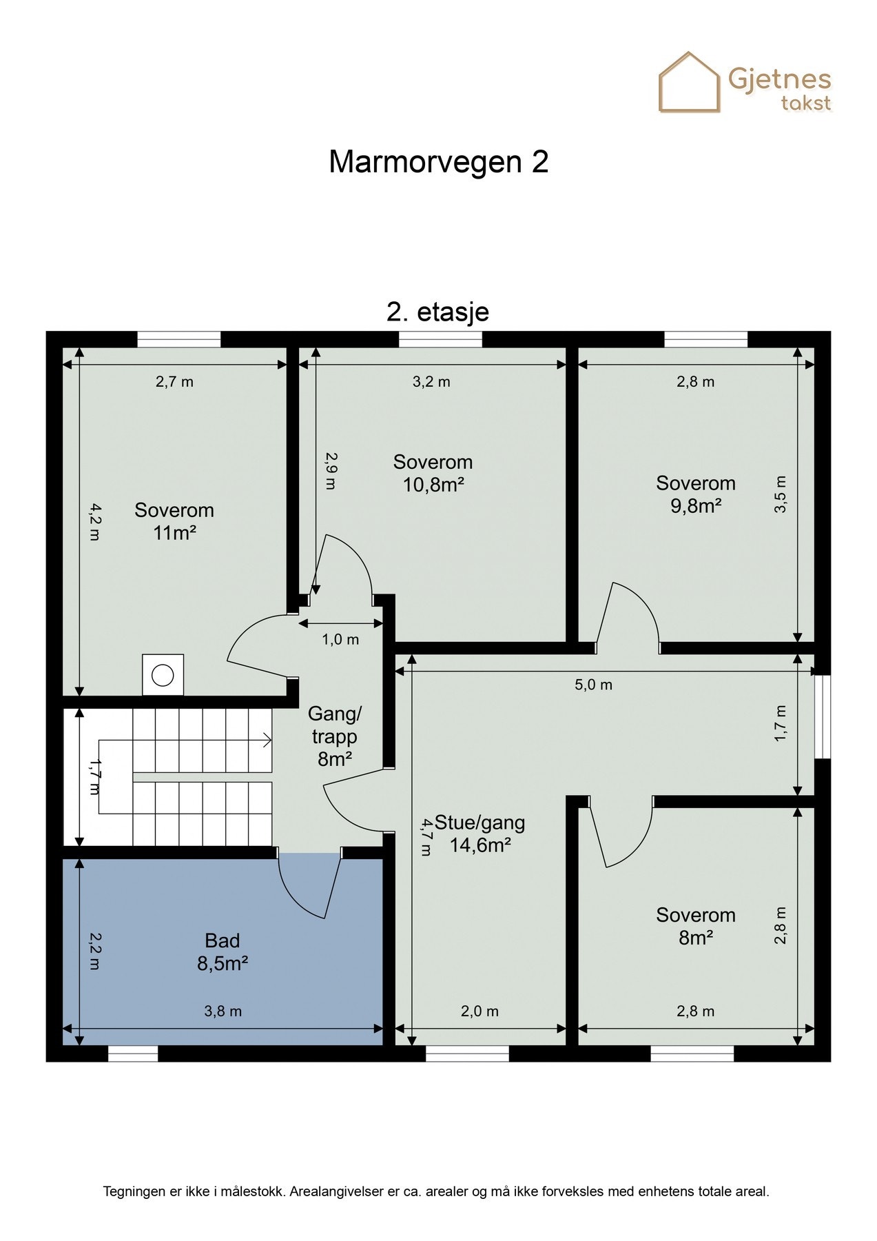 Plantegning 2. etasje Galleribilde