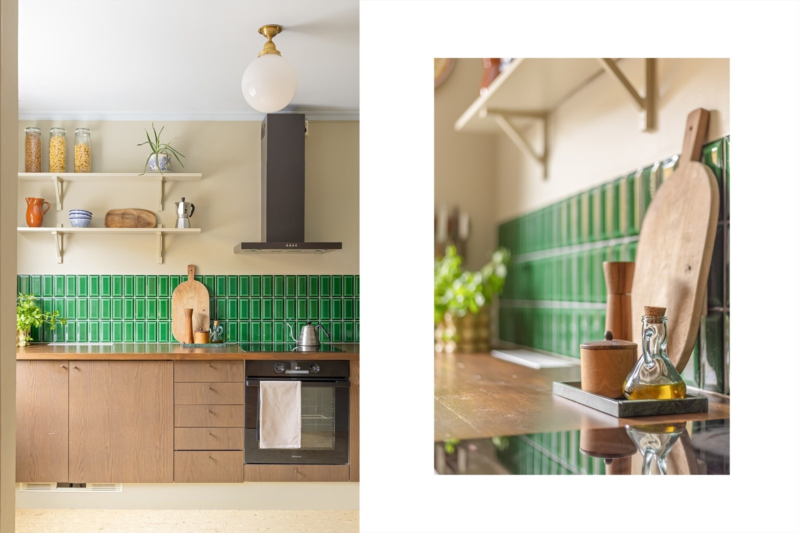 Kjøkkenet har blant annet integrert platetopp, stekeovn, oppvaskmaskin, kjøleskap og
fryseskap. Galleribilde