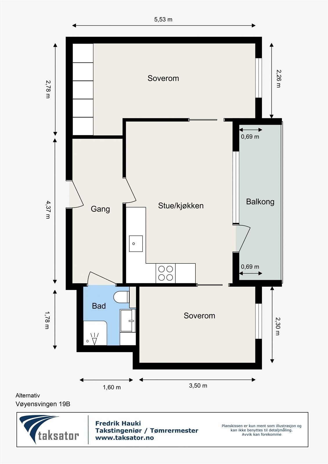 Alternativ plantegning Galleribilde