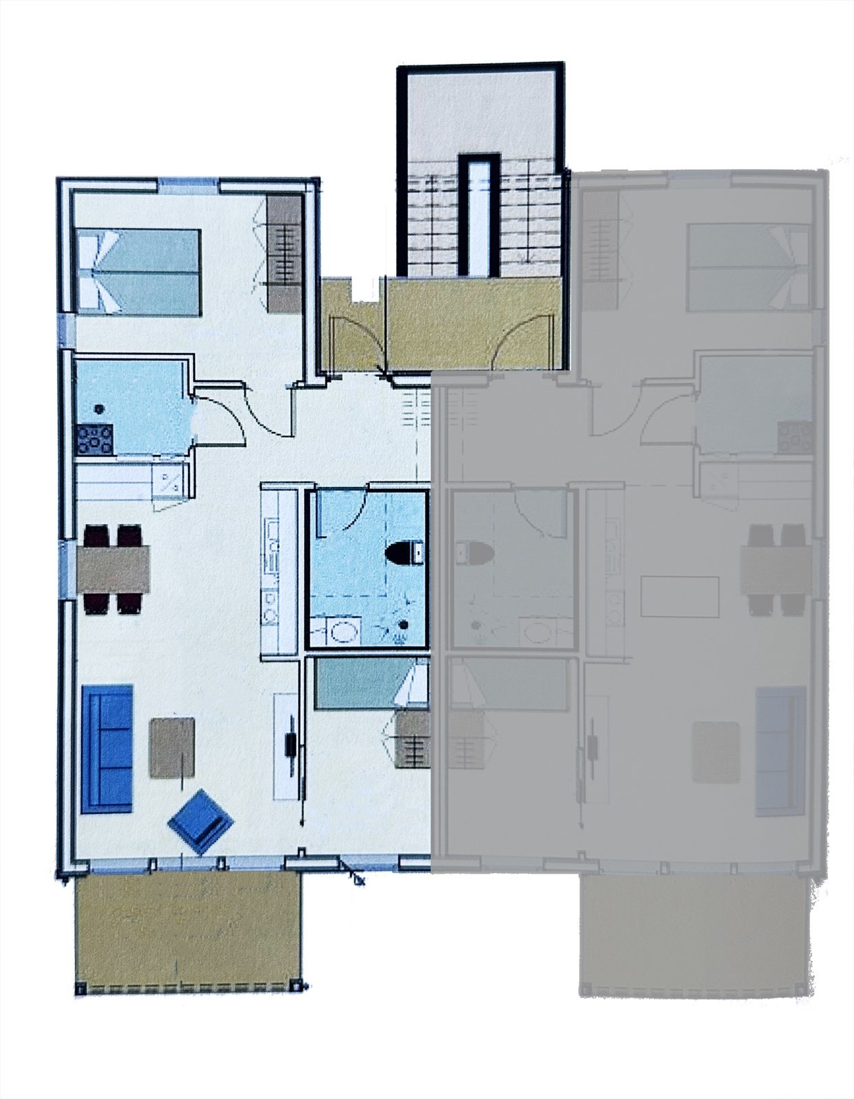 Planteikning av leiligheita Galleribilde