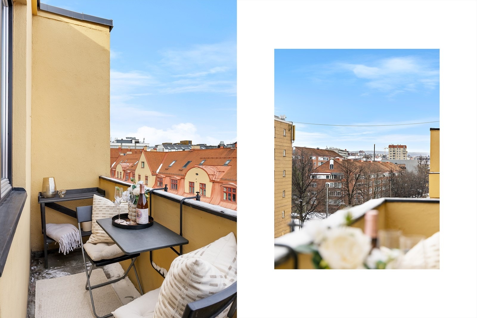 Det er plass til å møblere med kafebord og tilhørende stoler Galleribilde