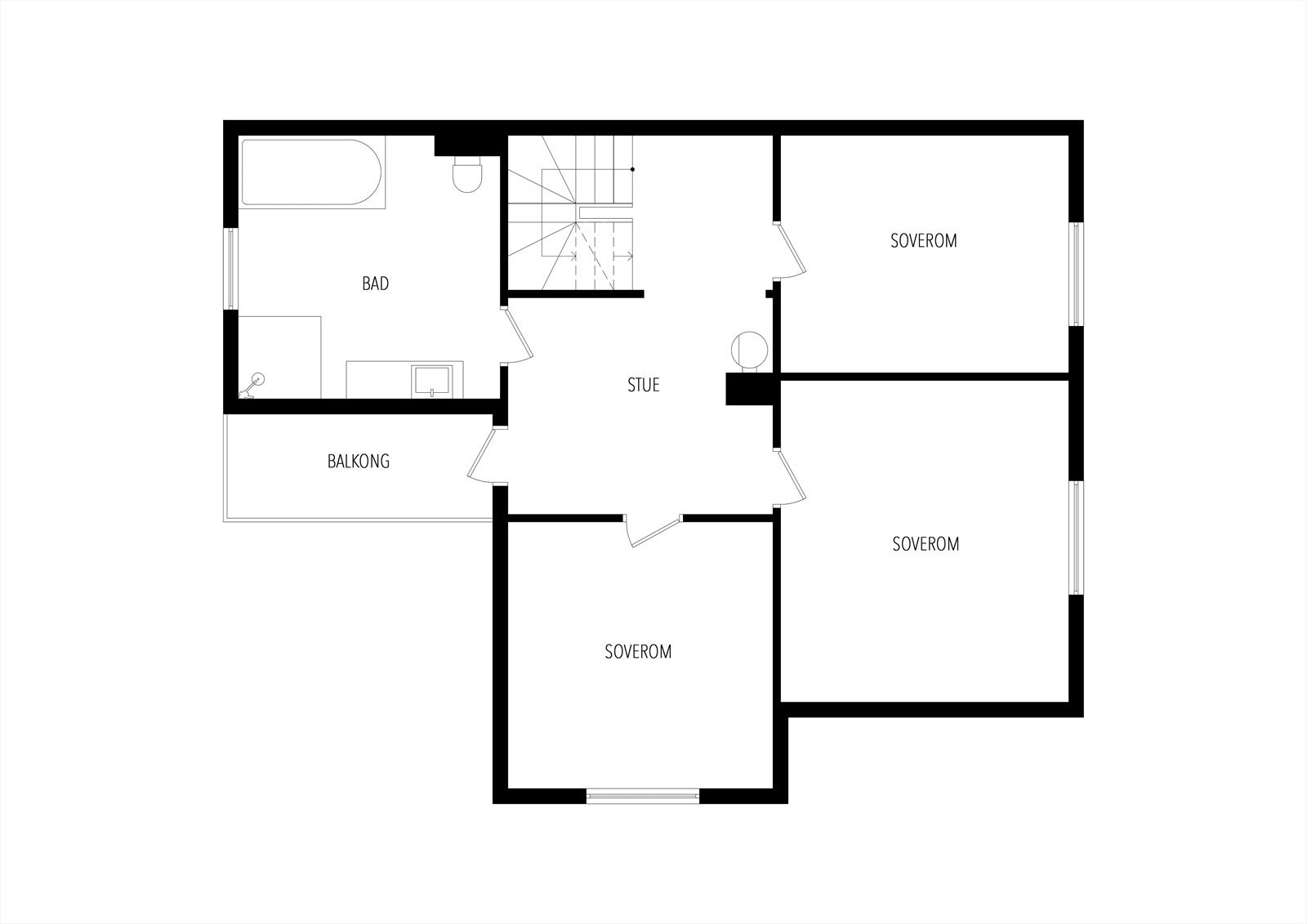 Plantegning 2. etasje Galleribilde