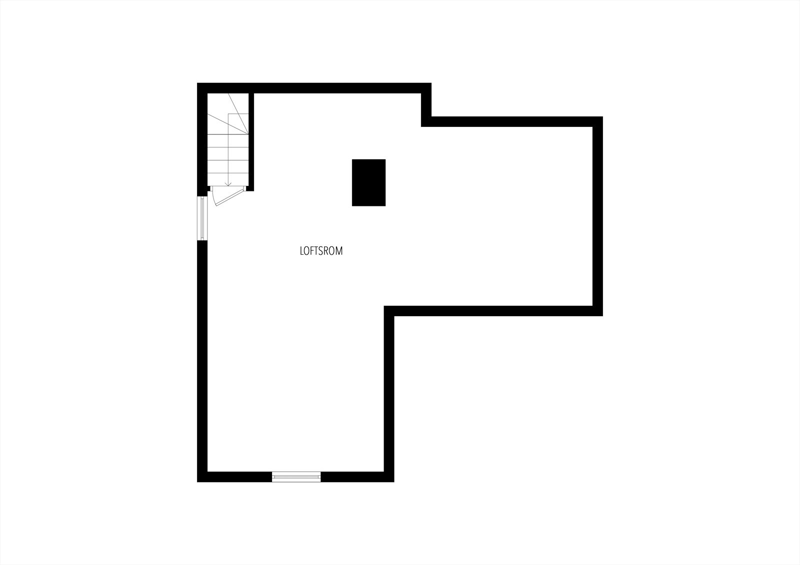 Plantegning loftsrom Galleribilde