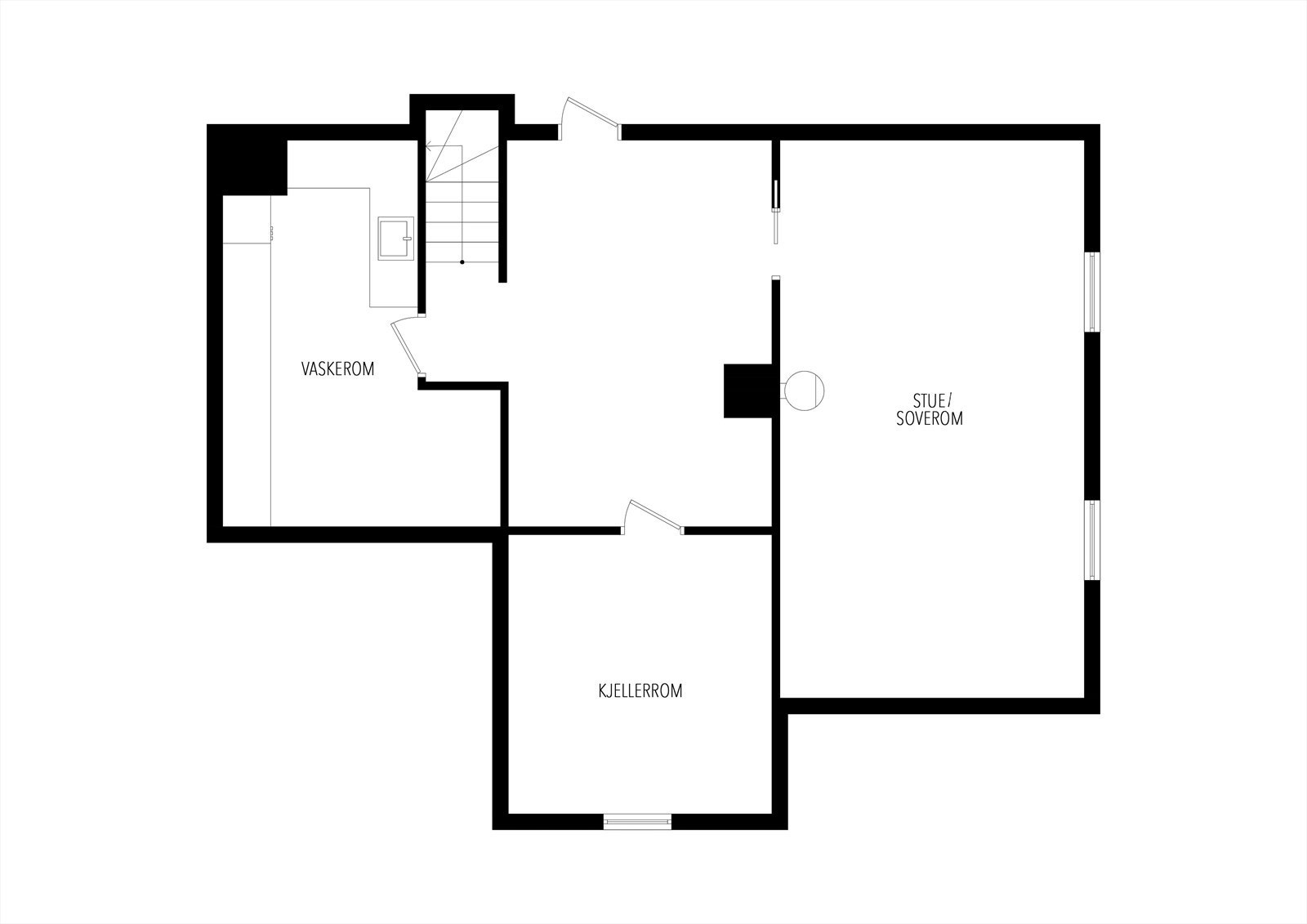 Plantegning underetasje Galleribilde