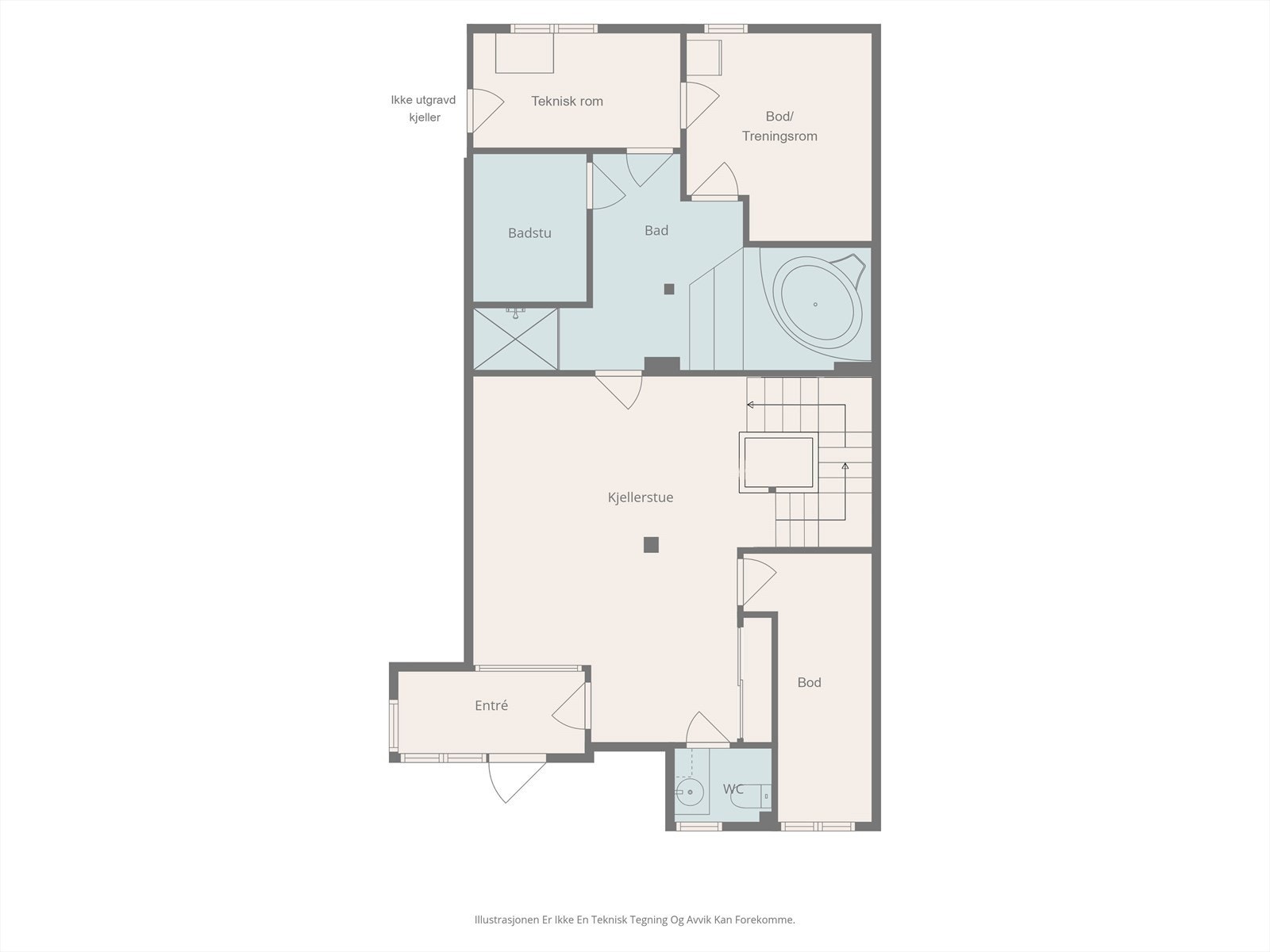 Plantegning for sokkel-/underetasje Galleribilde