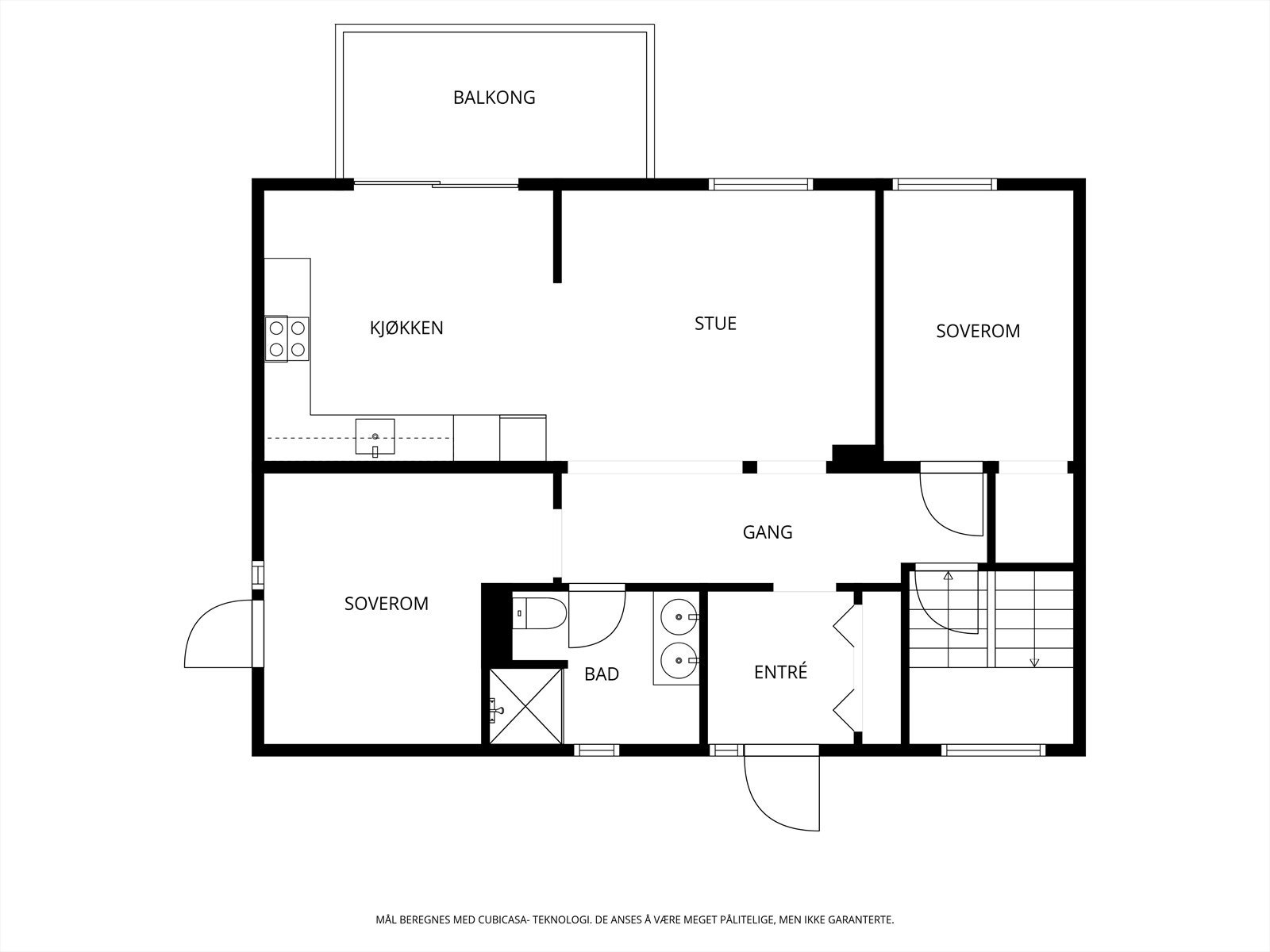 Plantegning 1. etasje Galleribilde