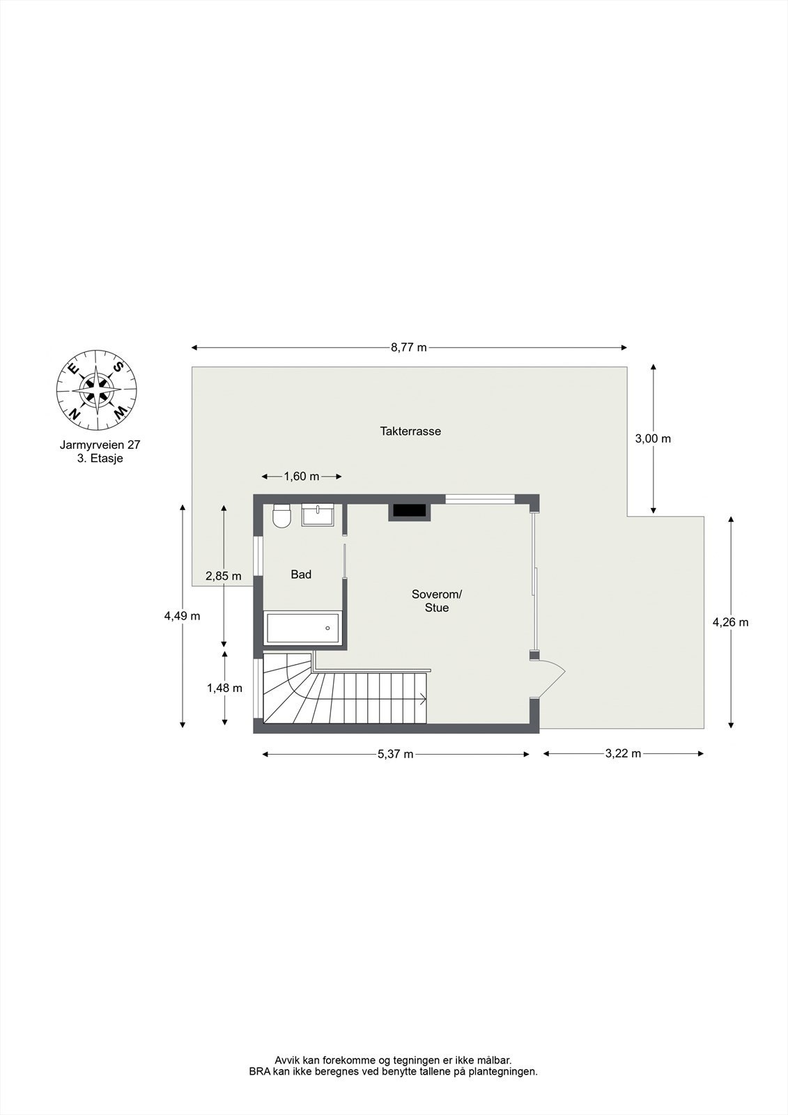 Velkommen opp i boligens 3. etasje Galleribilde