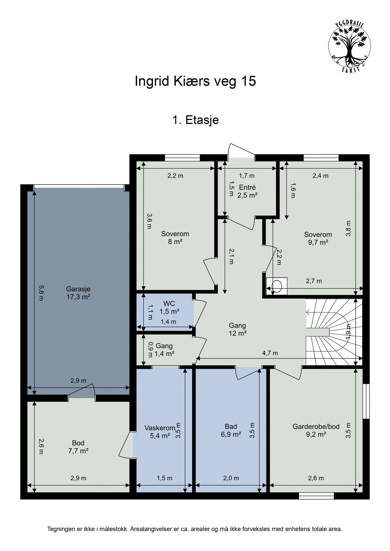 Plantegning 1 etasje Galleribilde