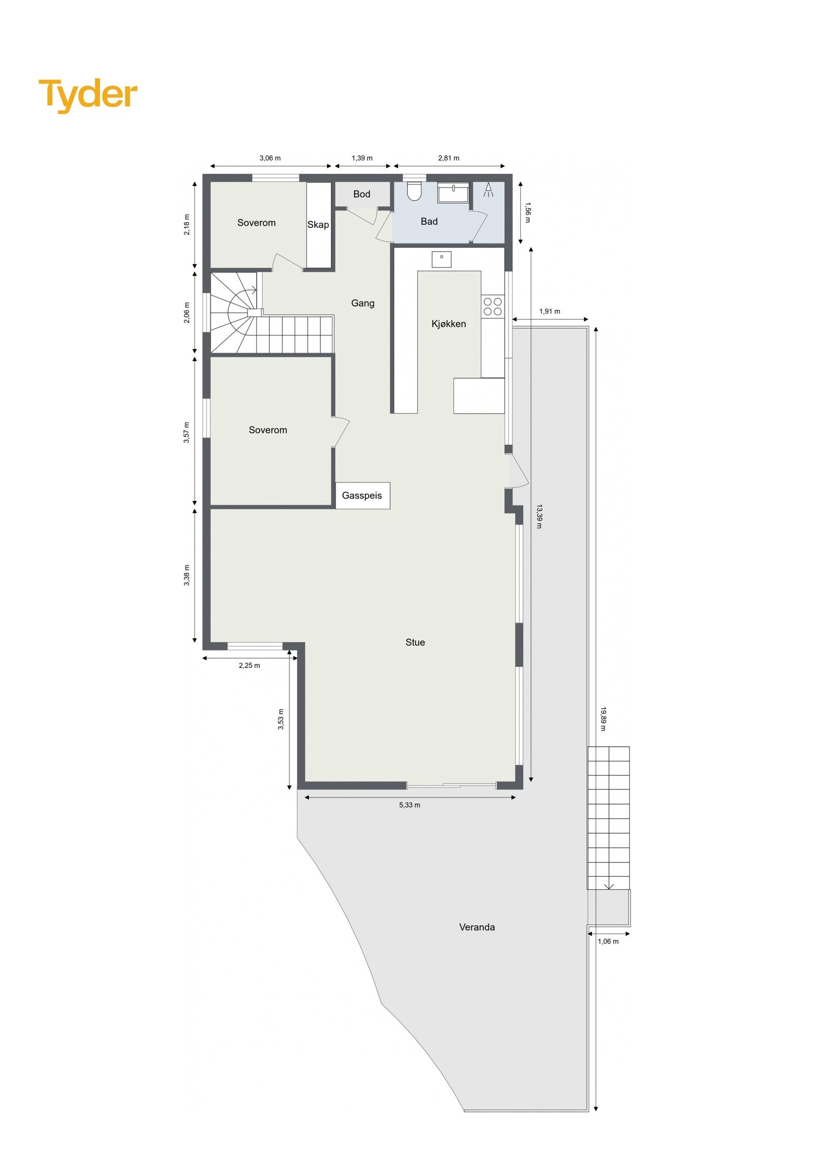 Plantegning - 1. Etasje Galleribilde