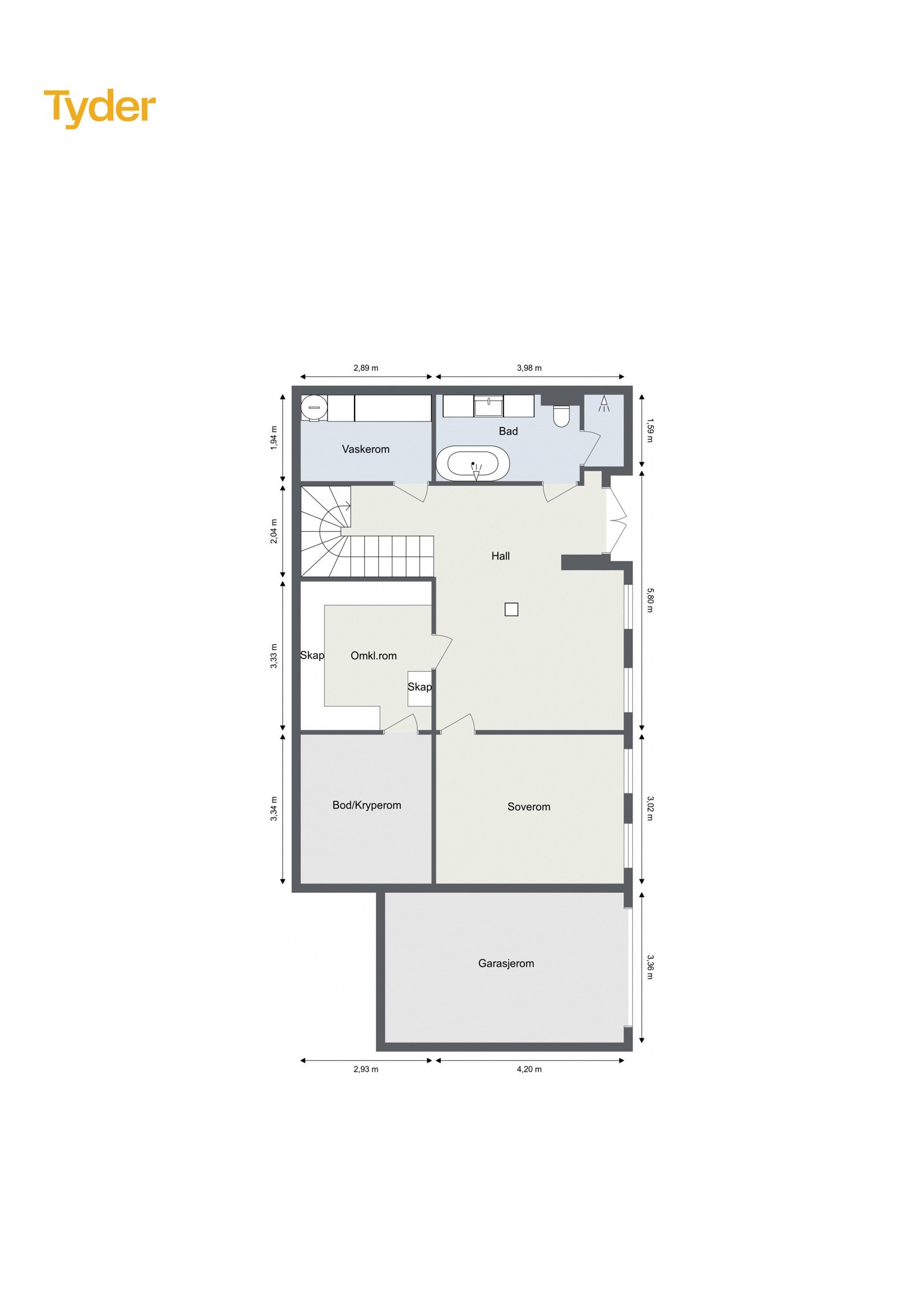 Plantegning - Sokkel - Underetasje Galleribilde