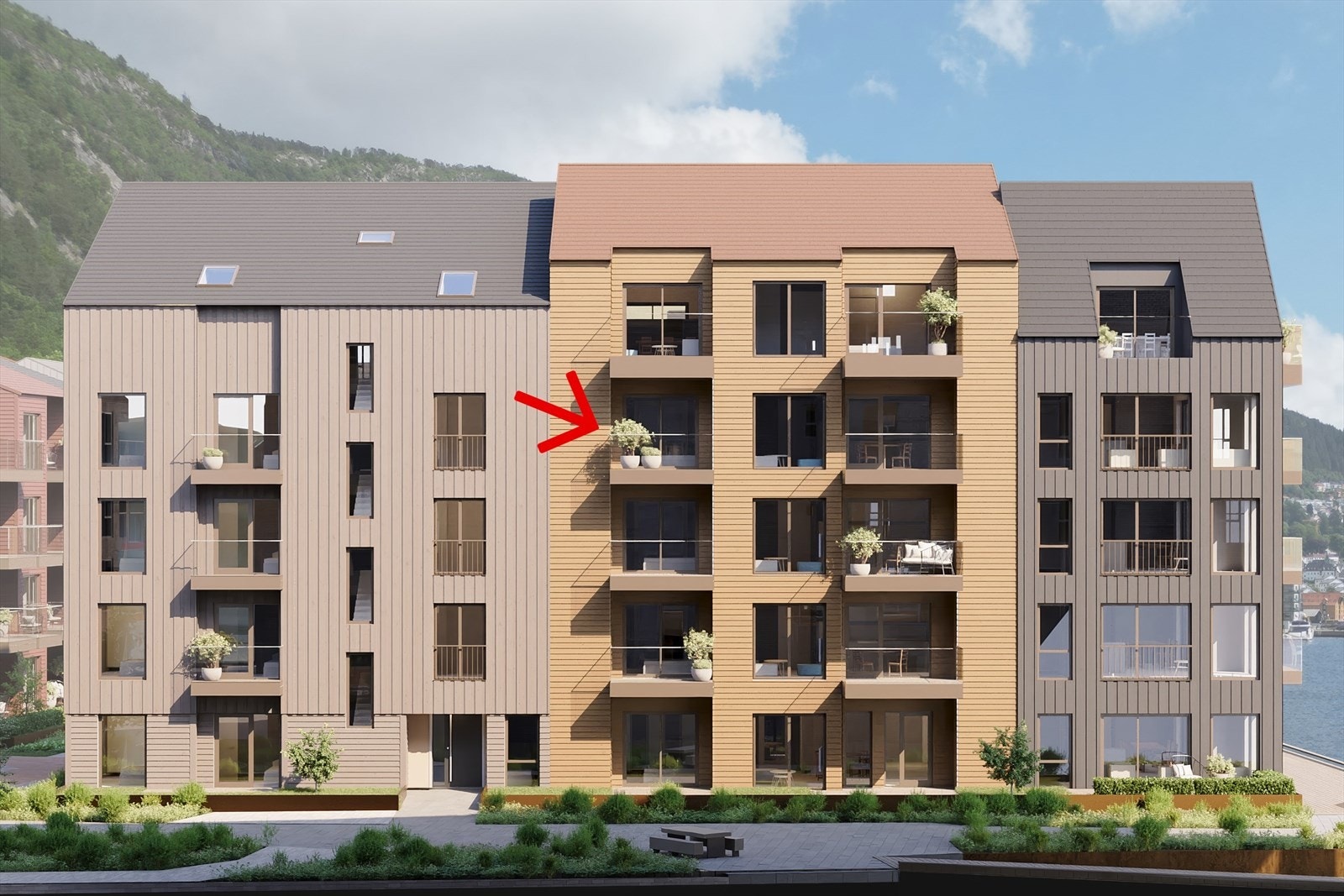 Leiligheten sett fra sørøst Galleribilde