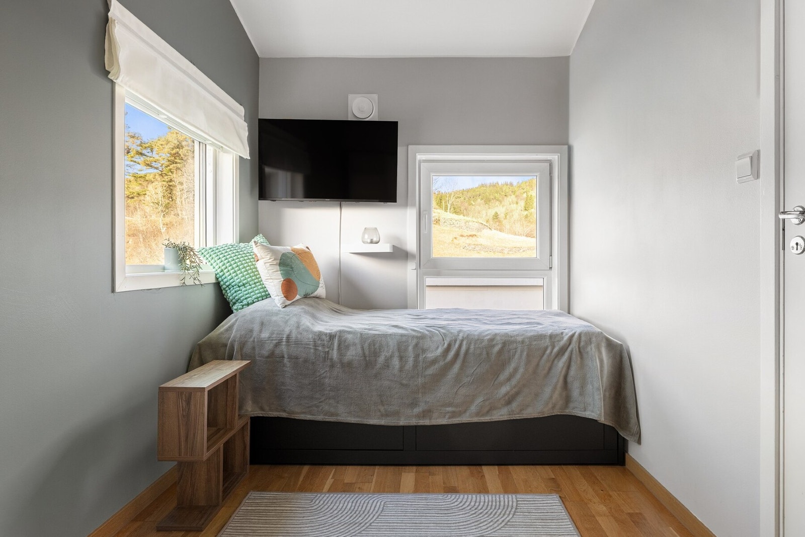 I denne etasjen finner vi ett soverom som måles til 7,2 kvm. Galleribilde