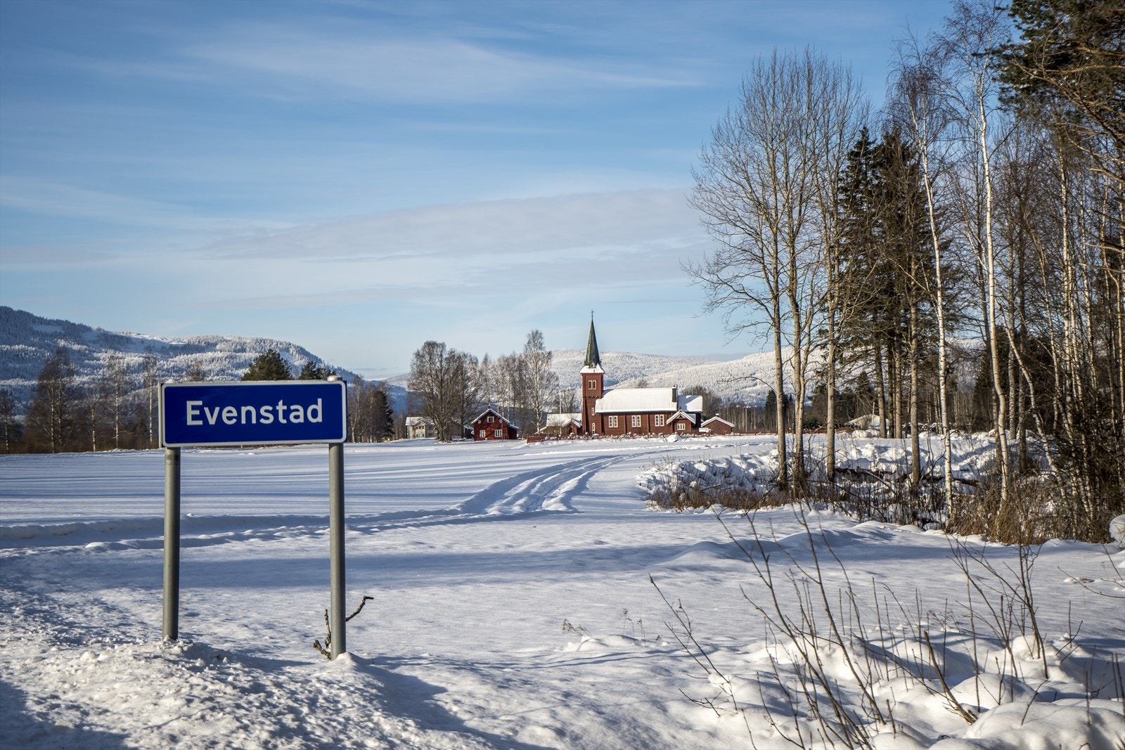 Evenstad nærområde - Evenstad kirke. Galleribilde