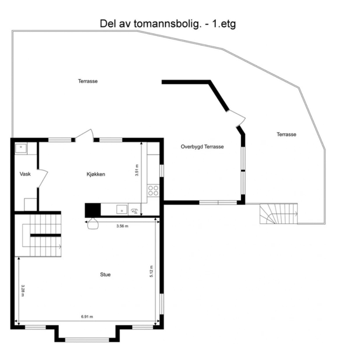 Planløsning 1. etg Galleribilde